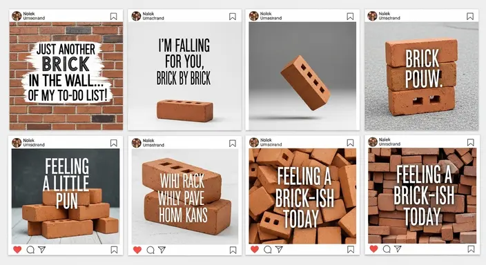 Brick Puns for Instagram Captions