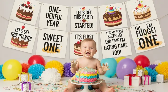 Cake Smash Puns For First Birthday