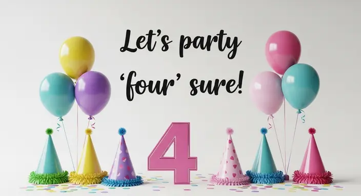 Cute 4th Birthday Puns for Kids