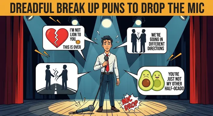 Dreadful Break Up Puns to Drop the Mic