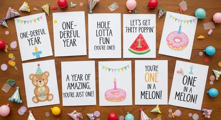 Funny First Birthday Puns for Party Cards