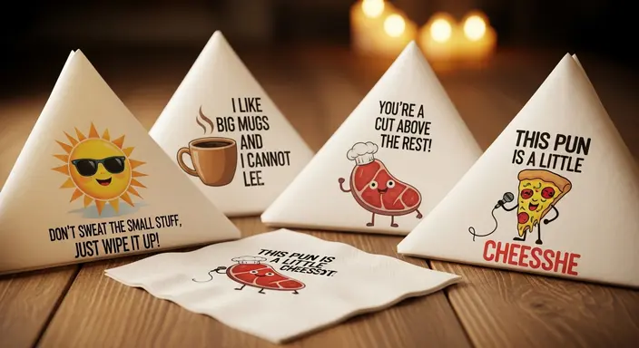 Funny Napkin Puns