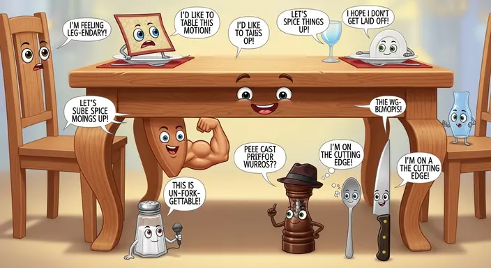 Funny Table Puns One Liners