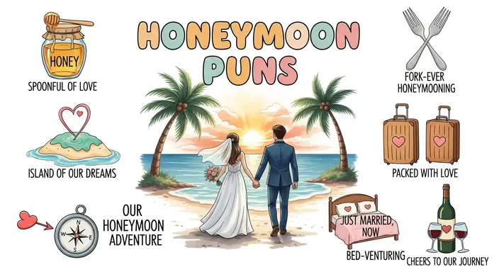 Honeymoon Puns for Newlyweds 