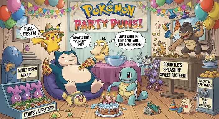 Pokémon Party Puns