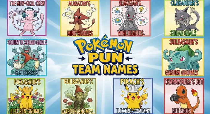 Pokémon Pun Team Names