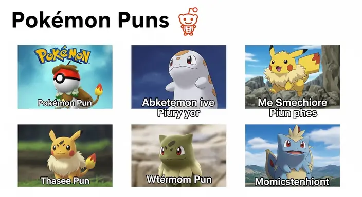 Pokémon Puns (Reddit Style)