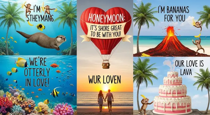 Romantic Honeymoon Puns for Couples 