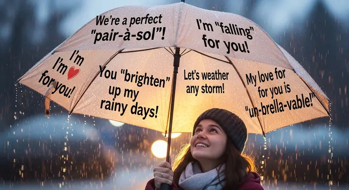 Romantic Umbrella Puns