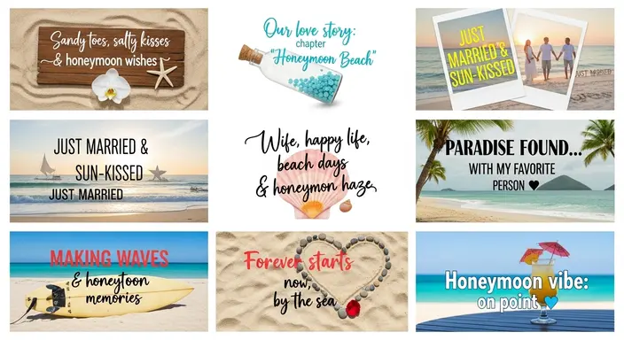 Short Beach Honeymoon Captions for Instagram 