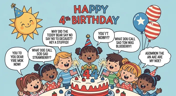 Silly 4th Birthday Jokes for Kids