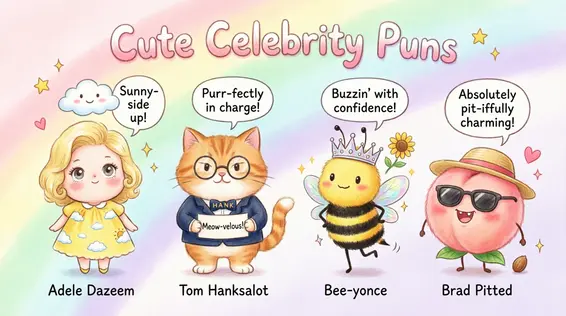 Cute Celebrity Puns