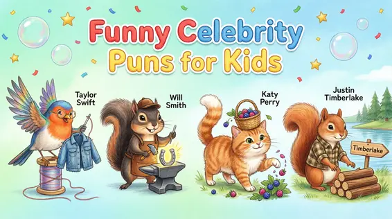 Funny Celebrity Puns for Kids