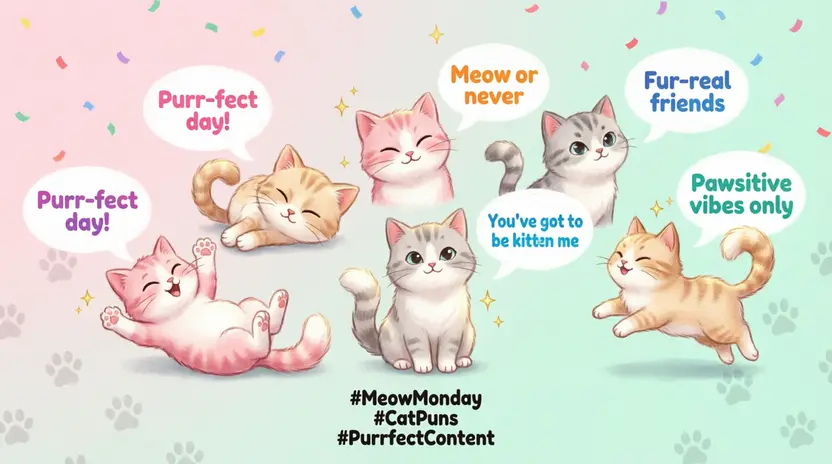 Meow Puns for Social Media Posts