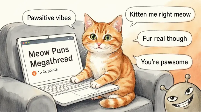 Meow Puns (Reddit Style Humor)
