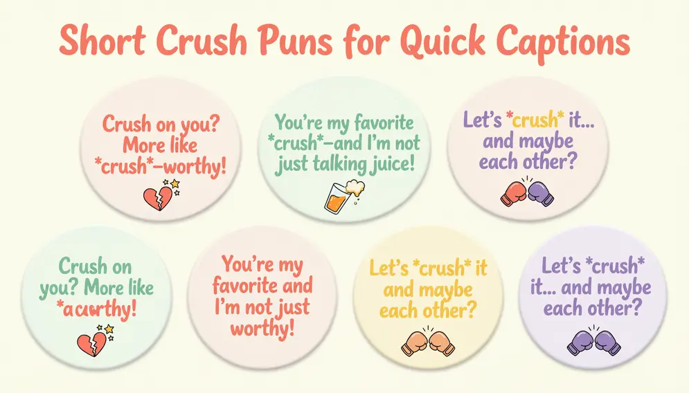 Short Crush Puns for Quick Captions 
