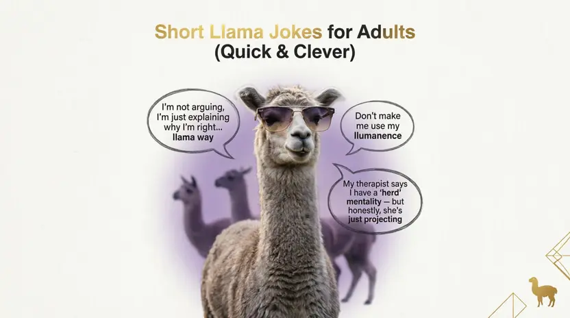 Short Llama Jokes for Adults (Quick & Clever)