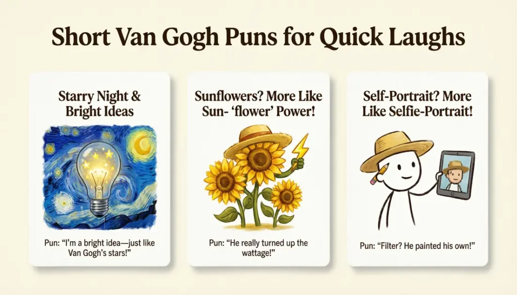 Short Van Gogh Puns for Quick Laughs