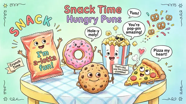 Snack Time Hungry Puns