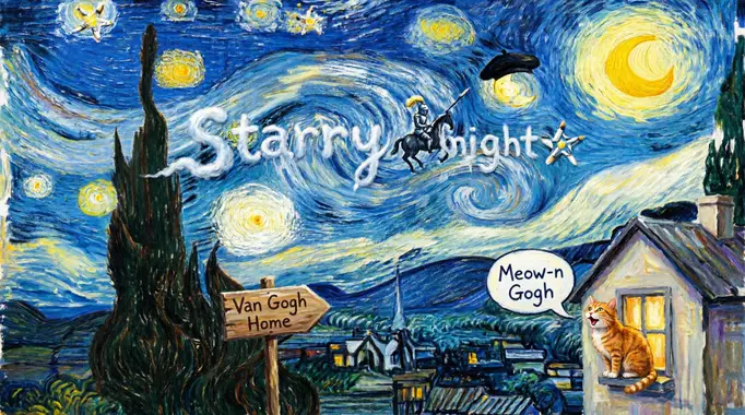 Van Gogh Starry Night Puns