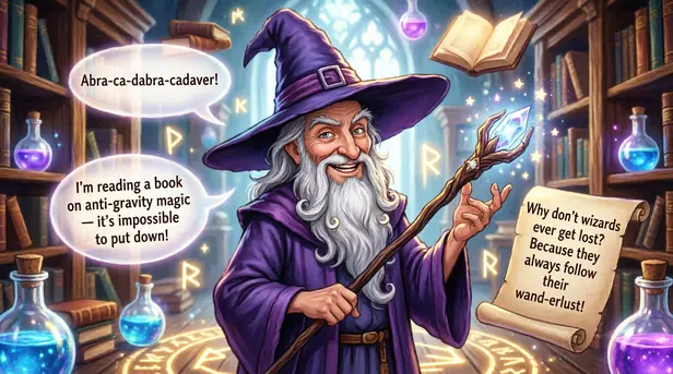 Wizard Pun One-Liners