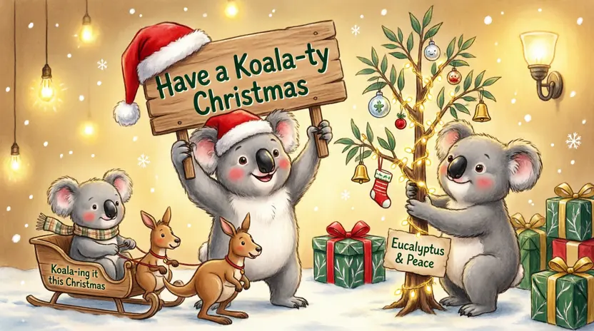 Christmas Koala Bear PunsĀ