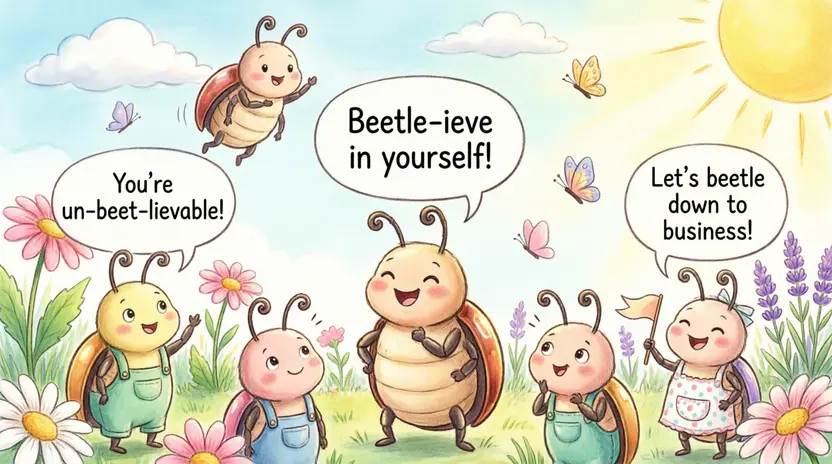 Cute Beetle Puns for KidsĀ