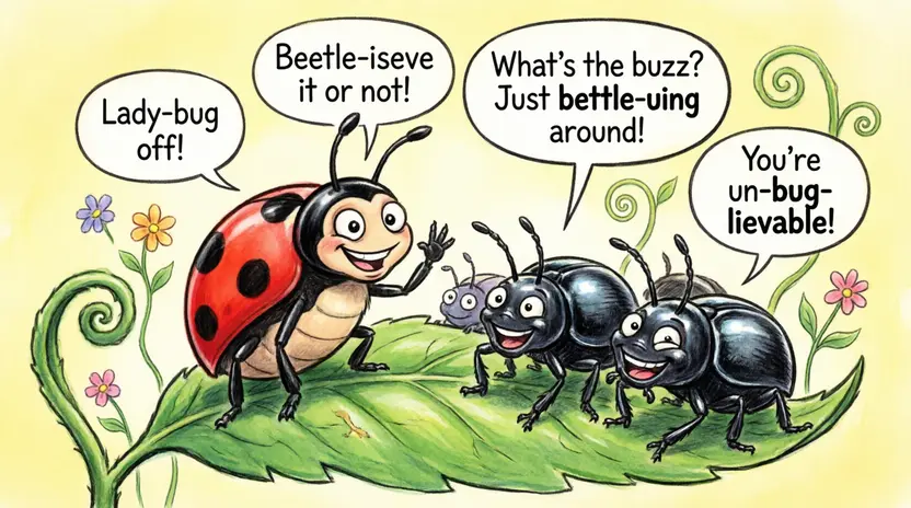Funny Ladybug and Beetle PunsĀ