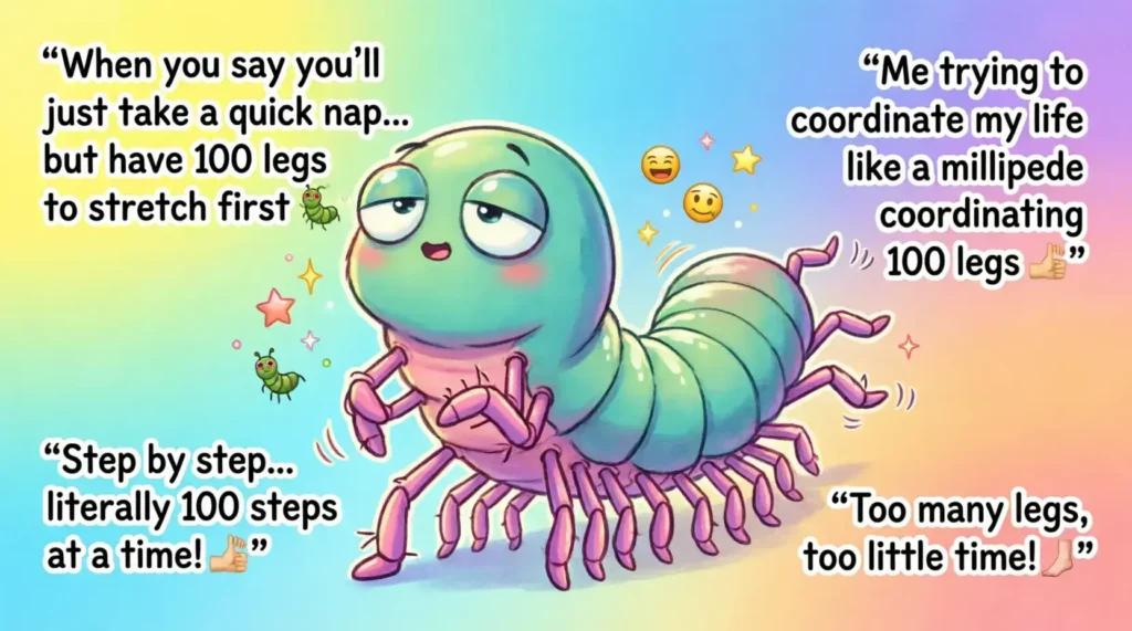Funny Millipede Captions for Social Media