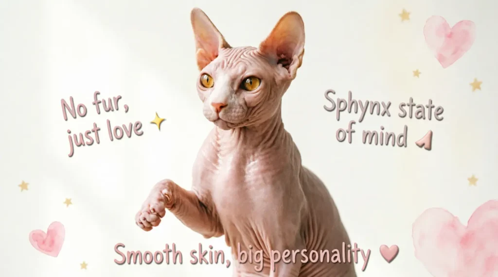 Hairless Cat Instagram Captions