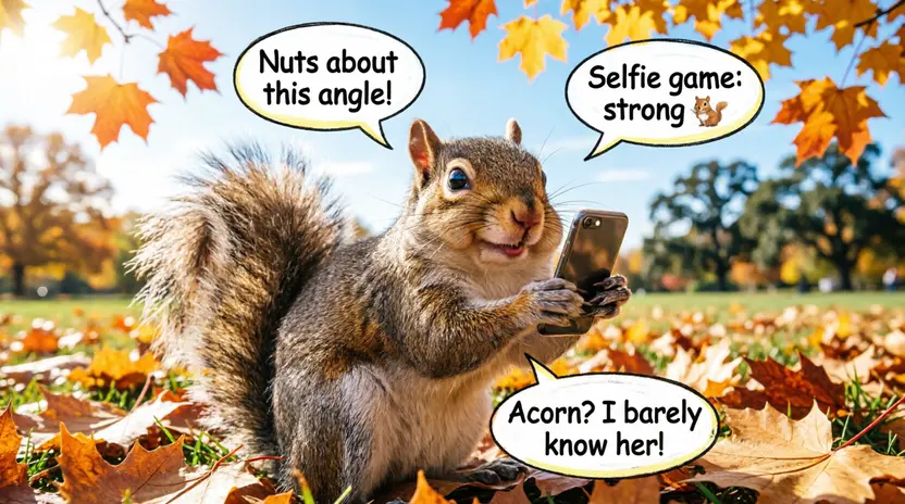 Hilarious Squirrel Captions for Selfies