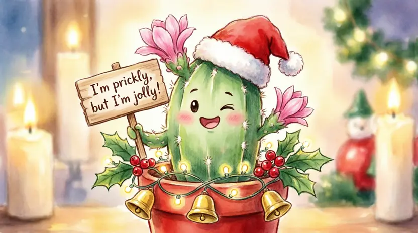 Holiday Cactus Humor