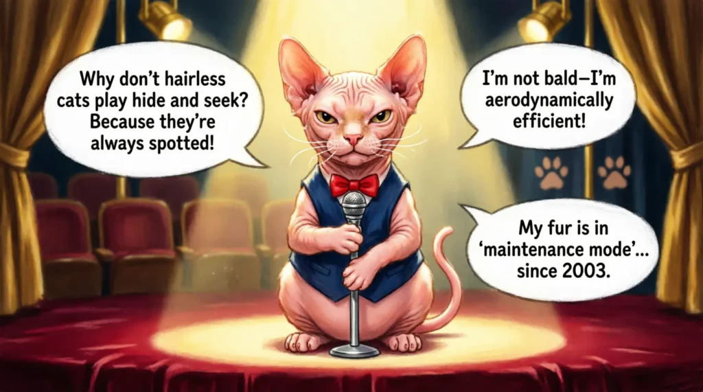 Short Hairless Cat Jokes