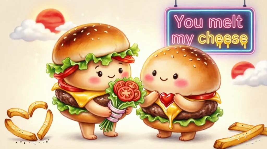 Cheeseburger Love Puns