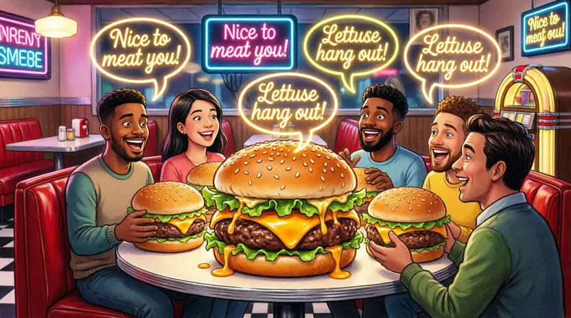 Cheeseburger Puns for Friends