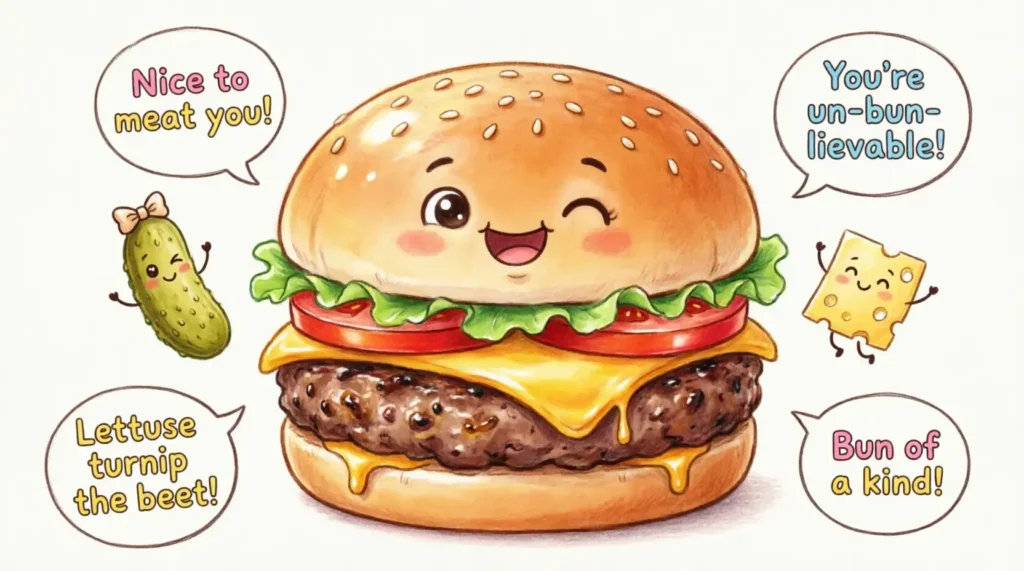 Cute Cheeseburger Puns