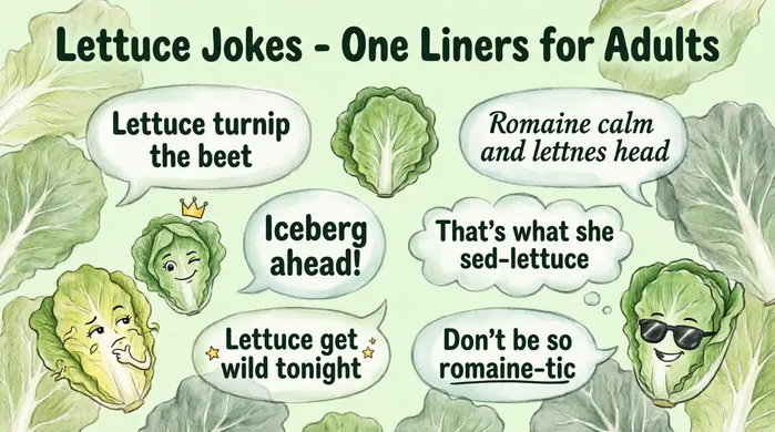 Lettuce Jokes One Liners for Adults