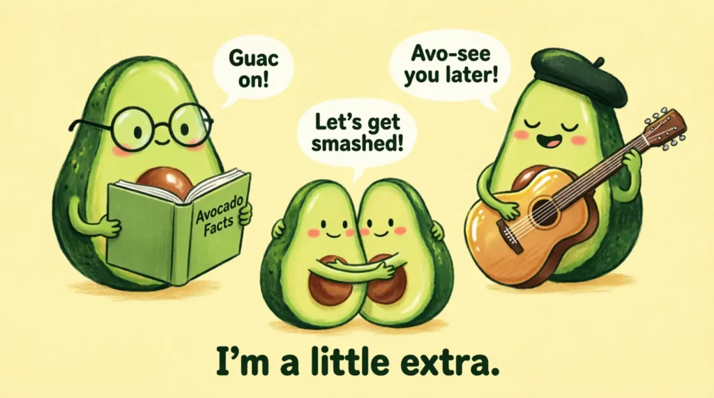 Short Avocado Puns Captions
