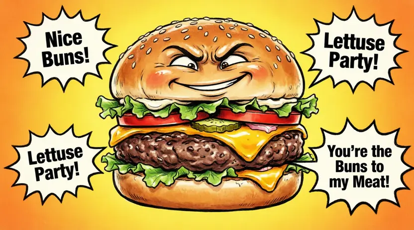 Short Cheeseburger Puns
