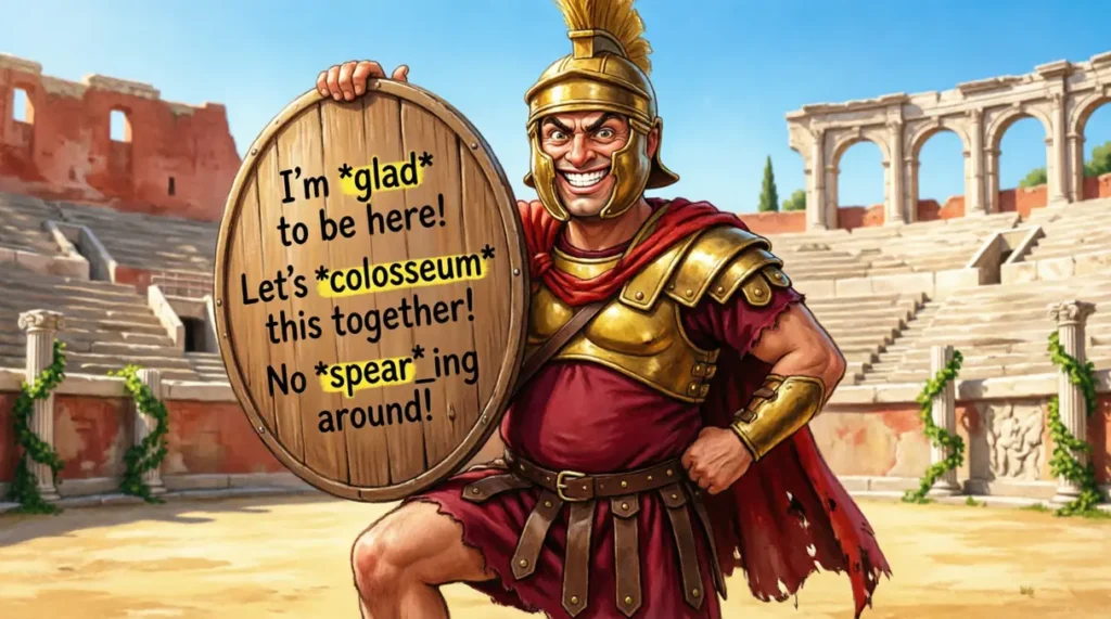Roman Gladiator Puns
